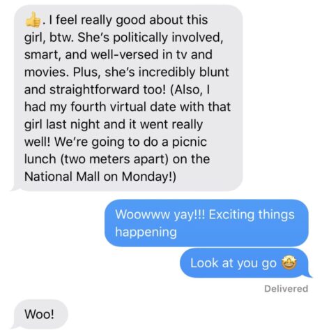 Successful date text message