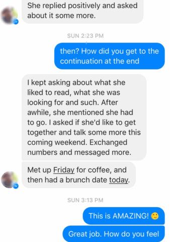 Successful date text message