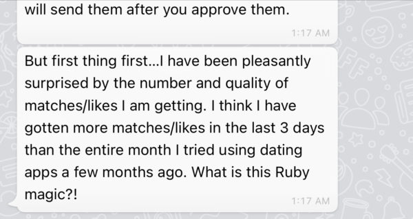 Personal Feedback from a dating coach 4