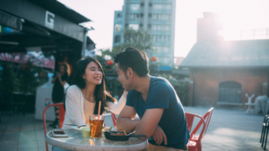 couple having fun on a date