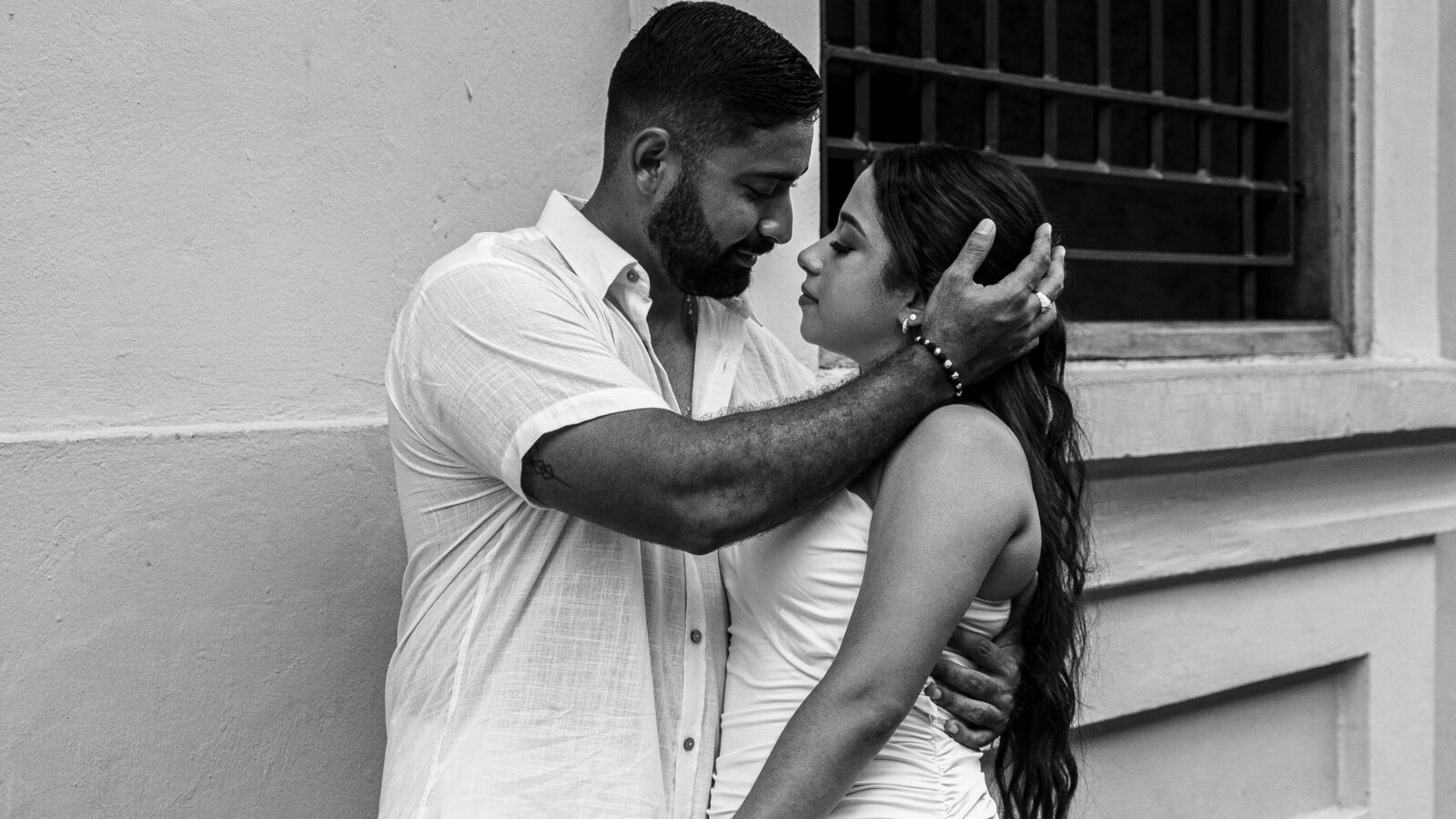 Romantic embrace showing deep connection and the desire to want her back.